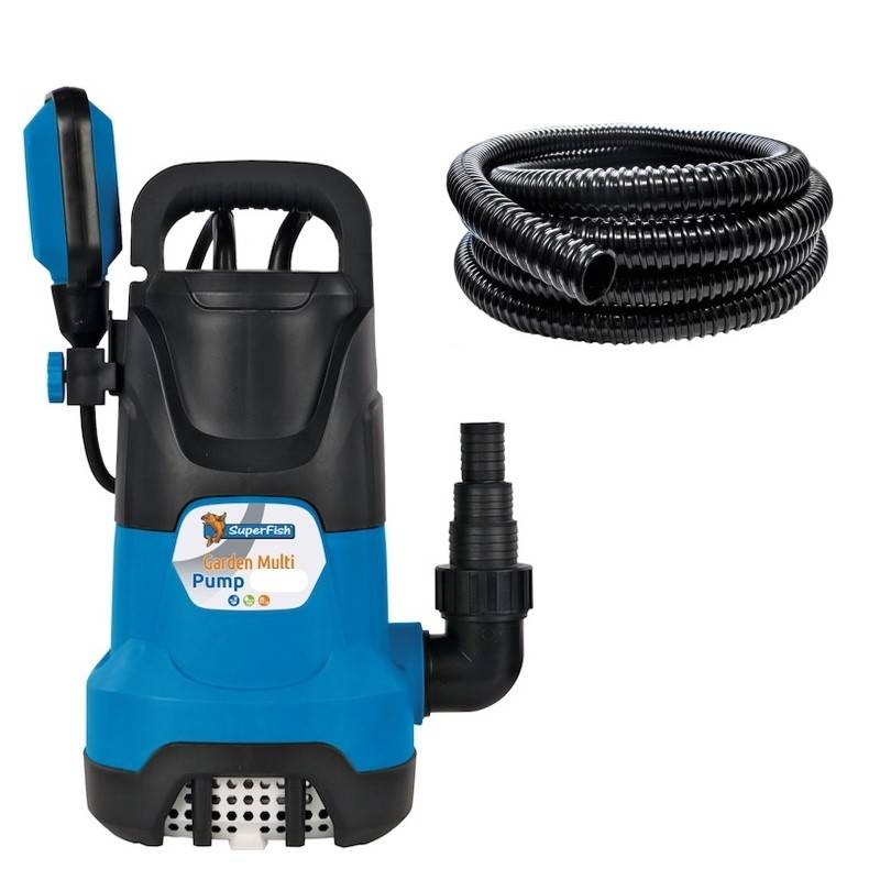 Pompe Eaux Vide Caves, Irrigation 13000 l/h + Tuyau 32 mm