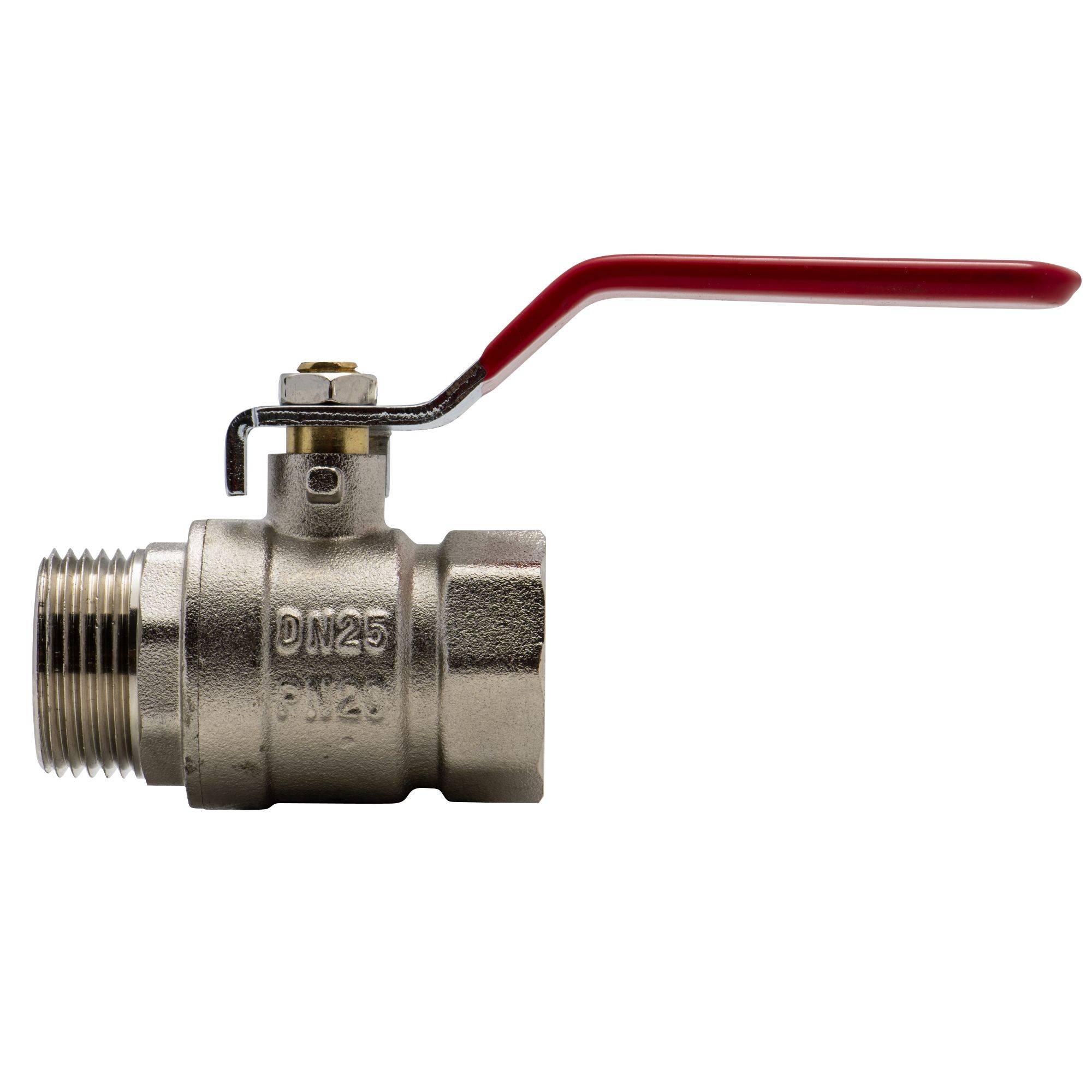 Vanne sphère laiton 1/4 tour mâle-femelle 1"