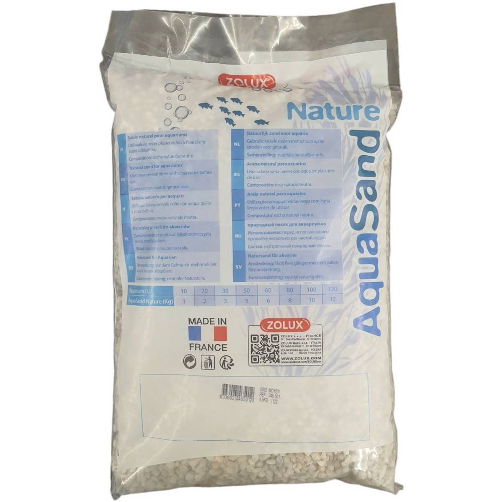 Zolux - Gravier décoratif gris d'environ 4-8mm aquasand de 4.5 kg. - Imagen 3