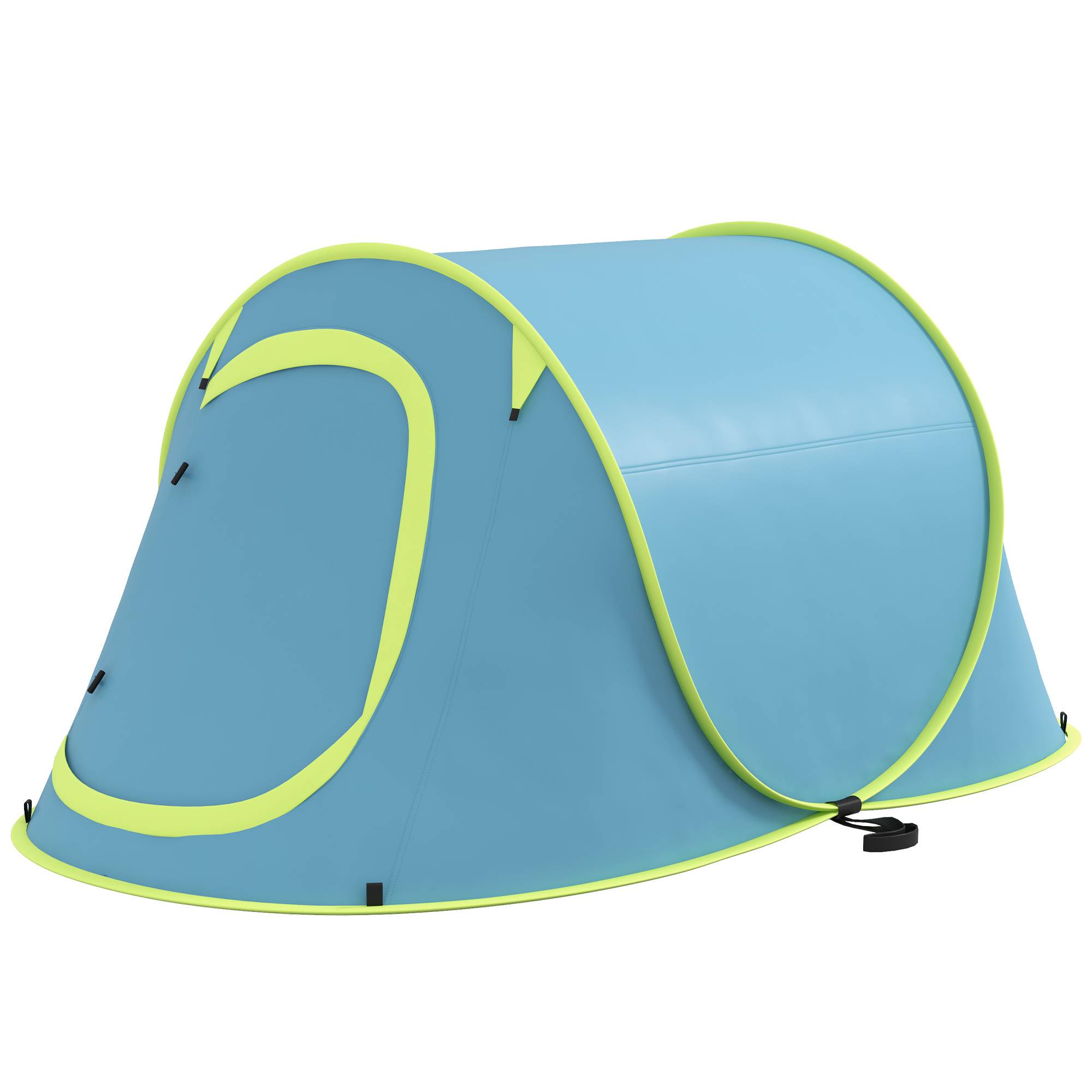 Tente de camping pop-up polyester bleu 245 x 148 x 105 cm - PANGIVO - Image 2