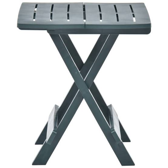 Table d'extérieur pliable - Table de jardin vert 45x43x50 cm plastique - Image 3