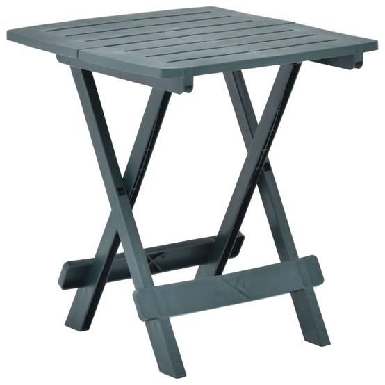 Table d'extérieur pliable - Table de jardin vert 45x43x50 cm plastique - Image 2