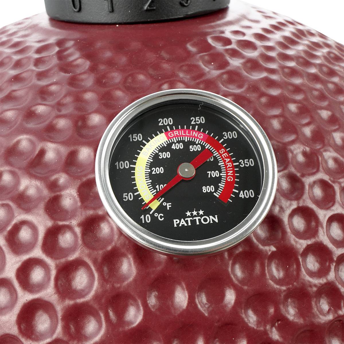 Barbecue kamado en céramique à poser Patton Premium Compact 15" - Grille Ø 34 cm - rouge bordeaux mat - Image 9