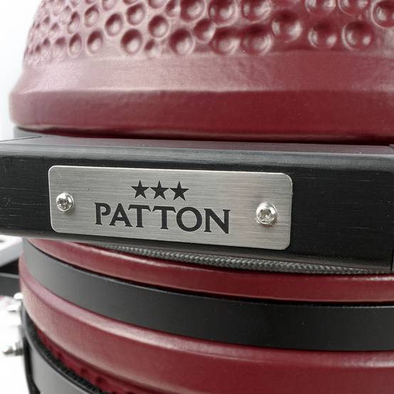 Barbecue kamado en céramique à poser Patton Premium Compact 15" - Grille Ø 34 cm - rouge bordeaux mat - Image 10