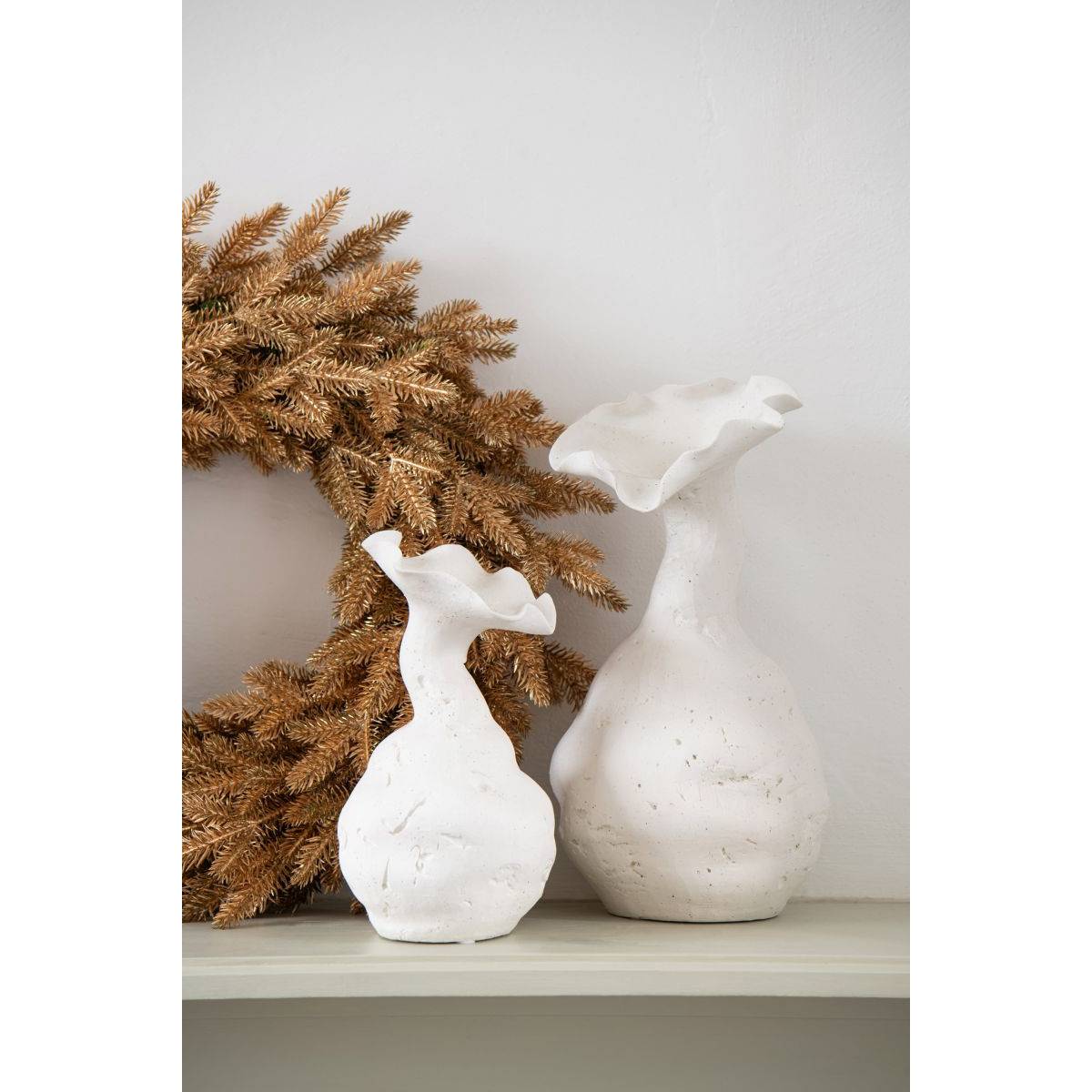 J-Line - Couronne de Noël "Joaquin" 50cm Doré - Image 3