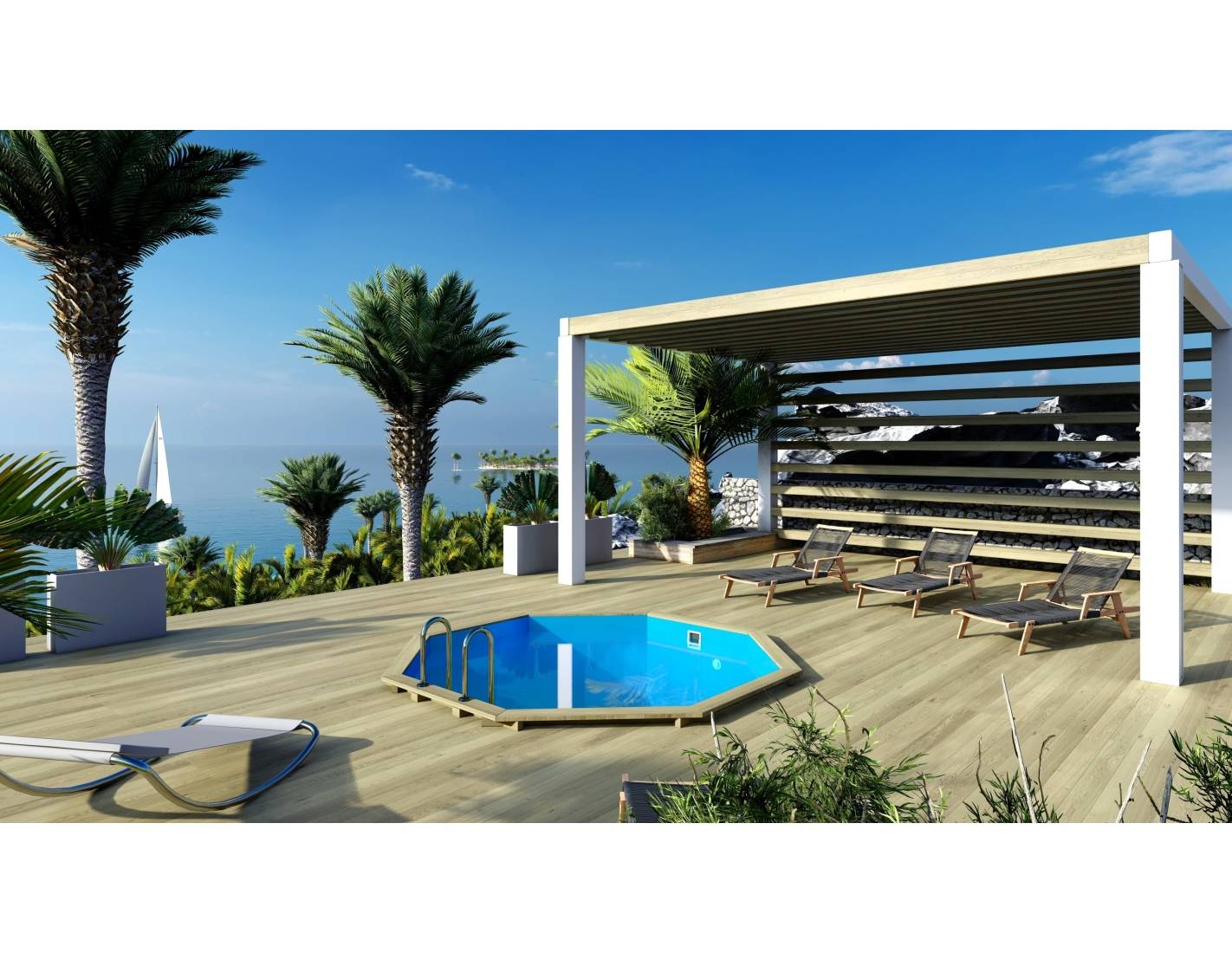 Altanka - Piscine en bois Coral 3.25x3.25 - H.1.18 m autoportante - BAS7301OSP+SZA - Imagen 2