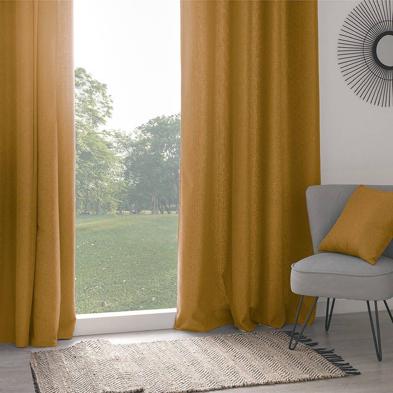Atmosphera - Rideau isolant Tim ocre 140x260 Atmosphera - Imagen 1