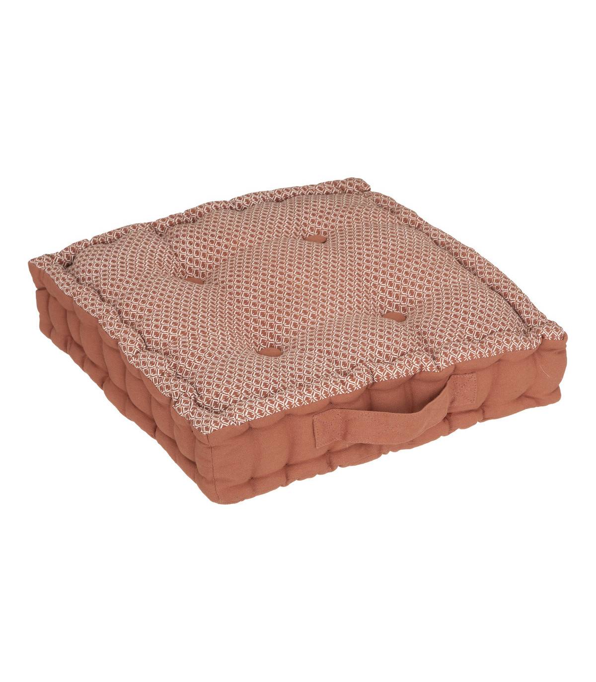 Coussin de sol en Coton Terracotta motif Otto 40 x 40 cm - Imagen 1