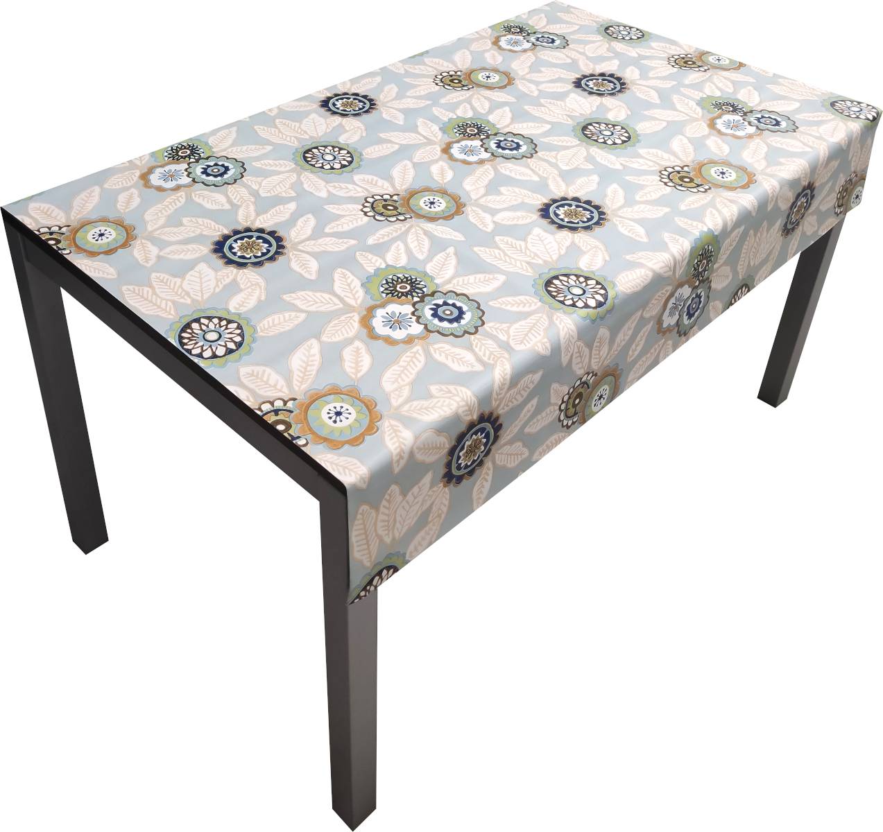 Nappe Composition PVC Base Polyester Anti-taches Fleurs Taille 140X250 CM - Imagen 1