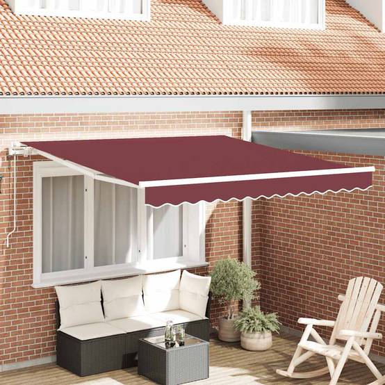 Store Banne Automatique Motorisé en Aluminium et Tissu pour Jardin Protection UV Bordeaux 300x250 cm – ComfortXL Outdoor Living - Image 1