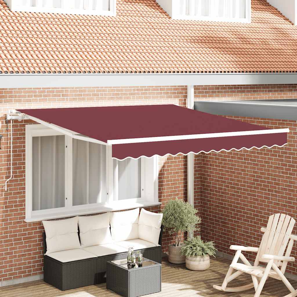 Store Banne Automatique Motorisé en Aluminium et Tissu pour Jardin Protection UV Bordeaux 300x250 cm – ComfortXL Outdoor Living - Image 1
