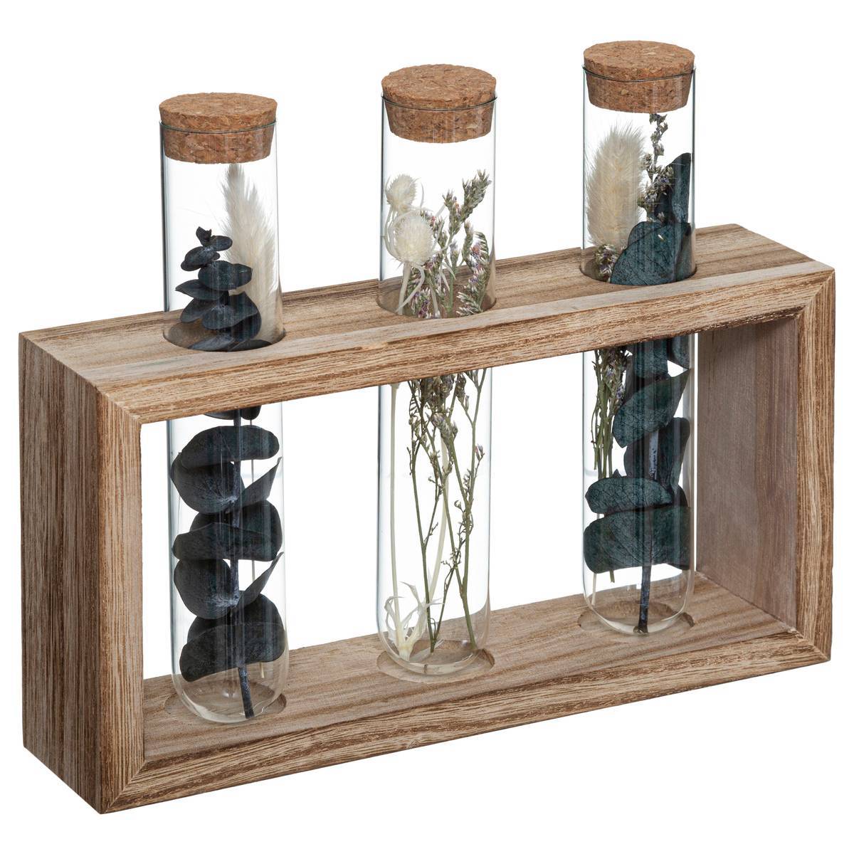 Atmosphera - 3 tubes fleurs séchées "House" H17cm - Atmosphera Créateur d'intérieur - Imagen 1