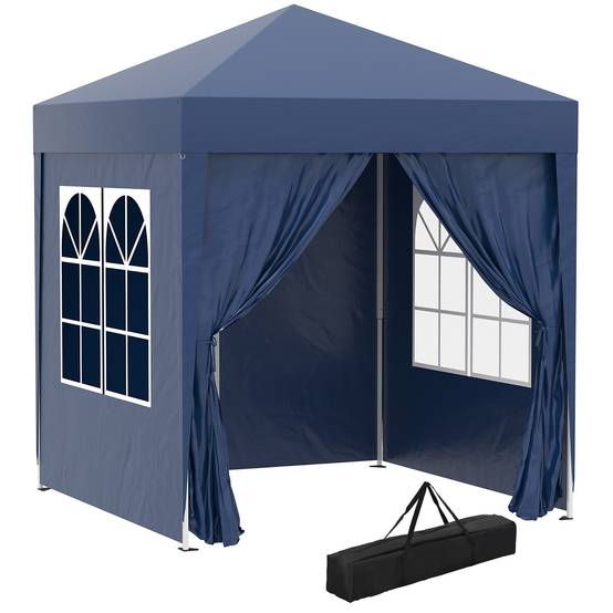 Tonnelle pliante acier bleu 200 x 200 x 240 cm - PANGIVO - Image 1