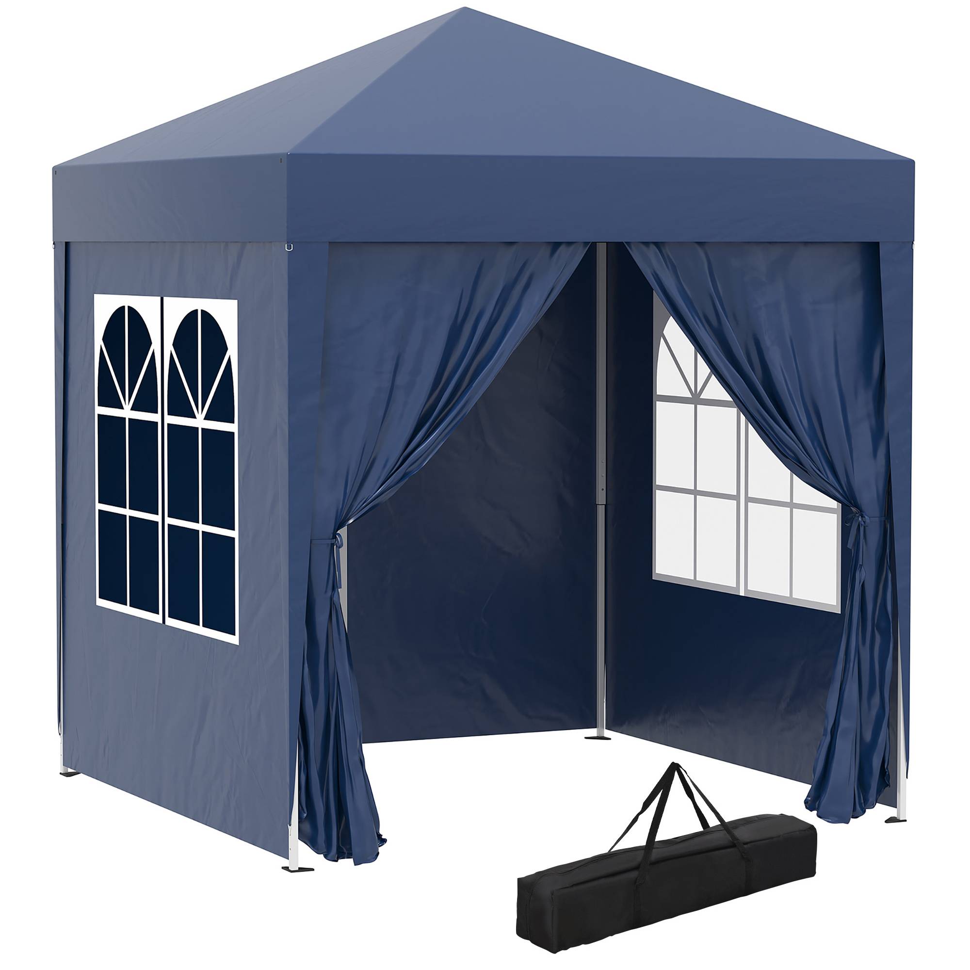 Tonnelle pliante acier bleu 200 x 200 x 240 cm - PANGIVO - Image 1