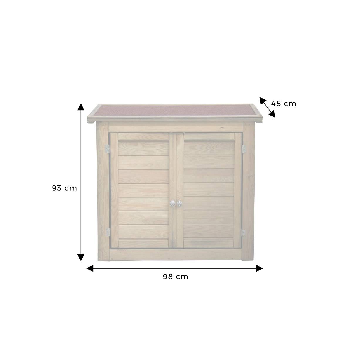 Armoire de rangement en bois Lisboa petit modèle - Cémonjardin - Imagen 7