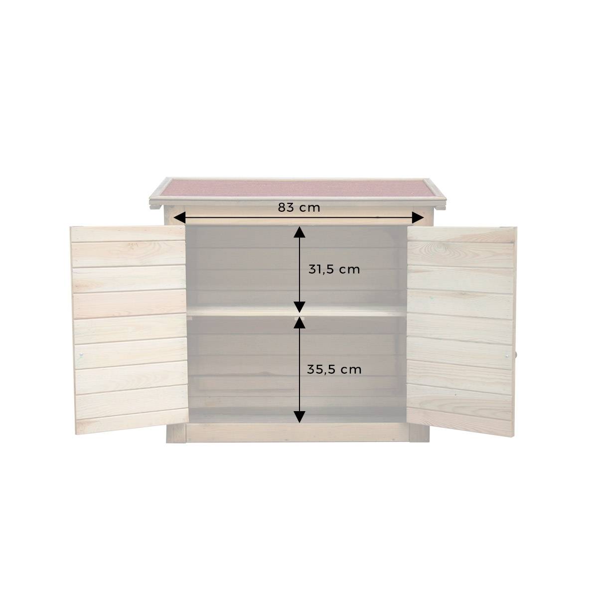 Armoire de rangement en bois Lisboa petit modèle - Cémonjardin - Imagen 6