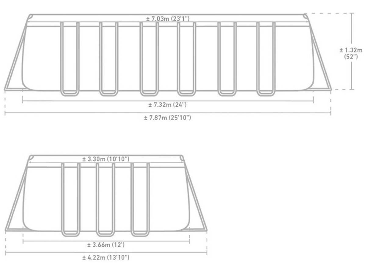 Piscine tubulaire Ultra XTR Frame rectangulaire 7,32 x 3,66 x 1,32 m - Intex - Image 8