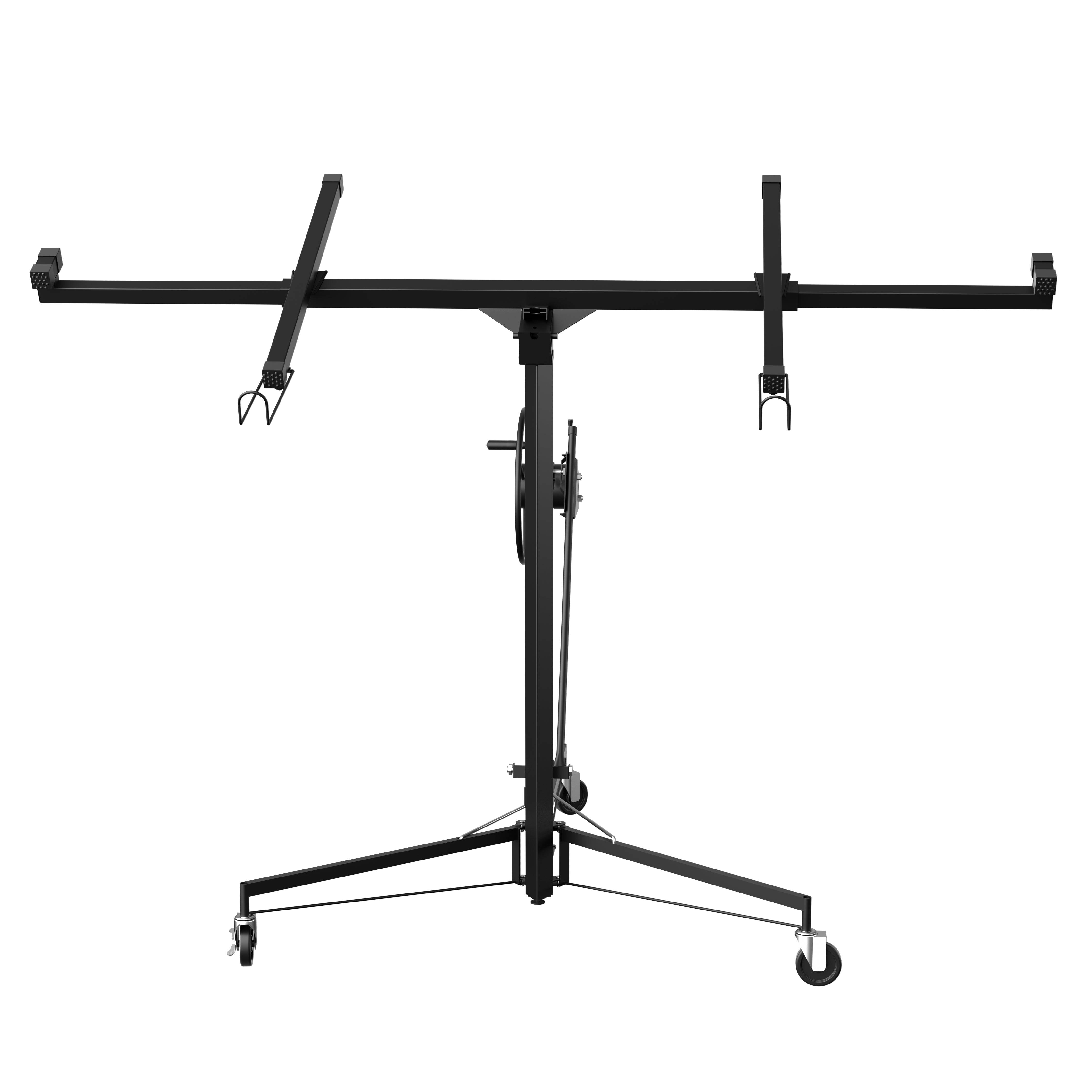 Élévateur pour plaques de plâtre noir — capacité de charge maximale 68 kg, hauteur réglable de 140 à 325 cm - Image 2