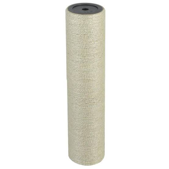 Arbre à chat griffoir grattoir niche jouet animaux peluché 8 x 35 cm 10 mm beige - Image 1