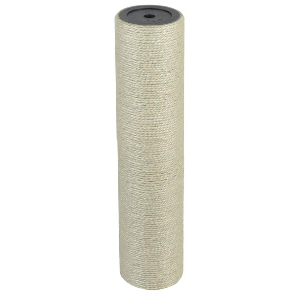 Arbre à chat griffoir grattoir niche jouet animaux peluché 8 x 35 cm 10 mm beige - Image 1