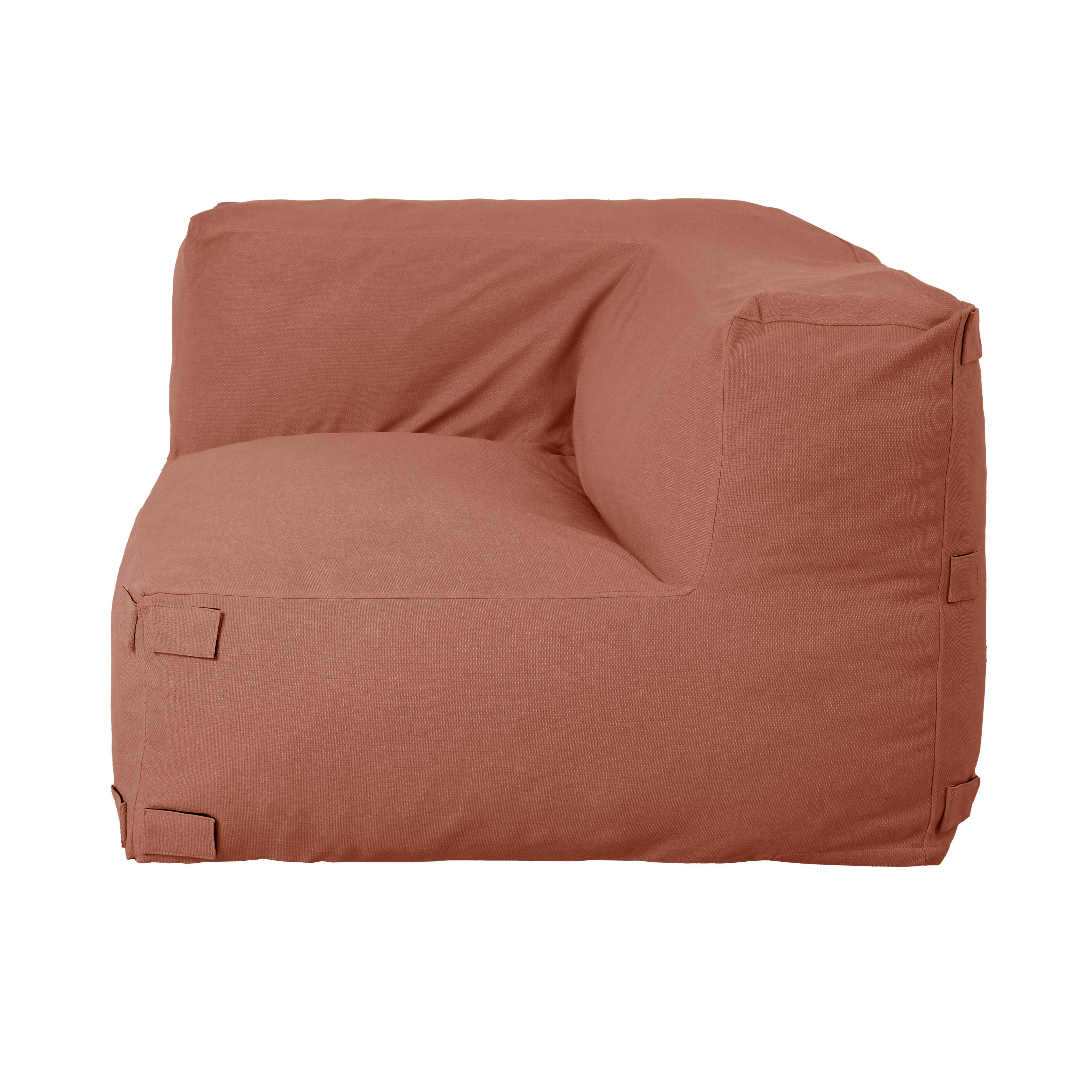 Oviala - Fauteuil d'angle pour canapé modulable terracotta Mixi - Oviala - Imagen 5