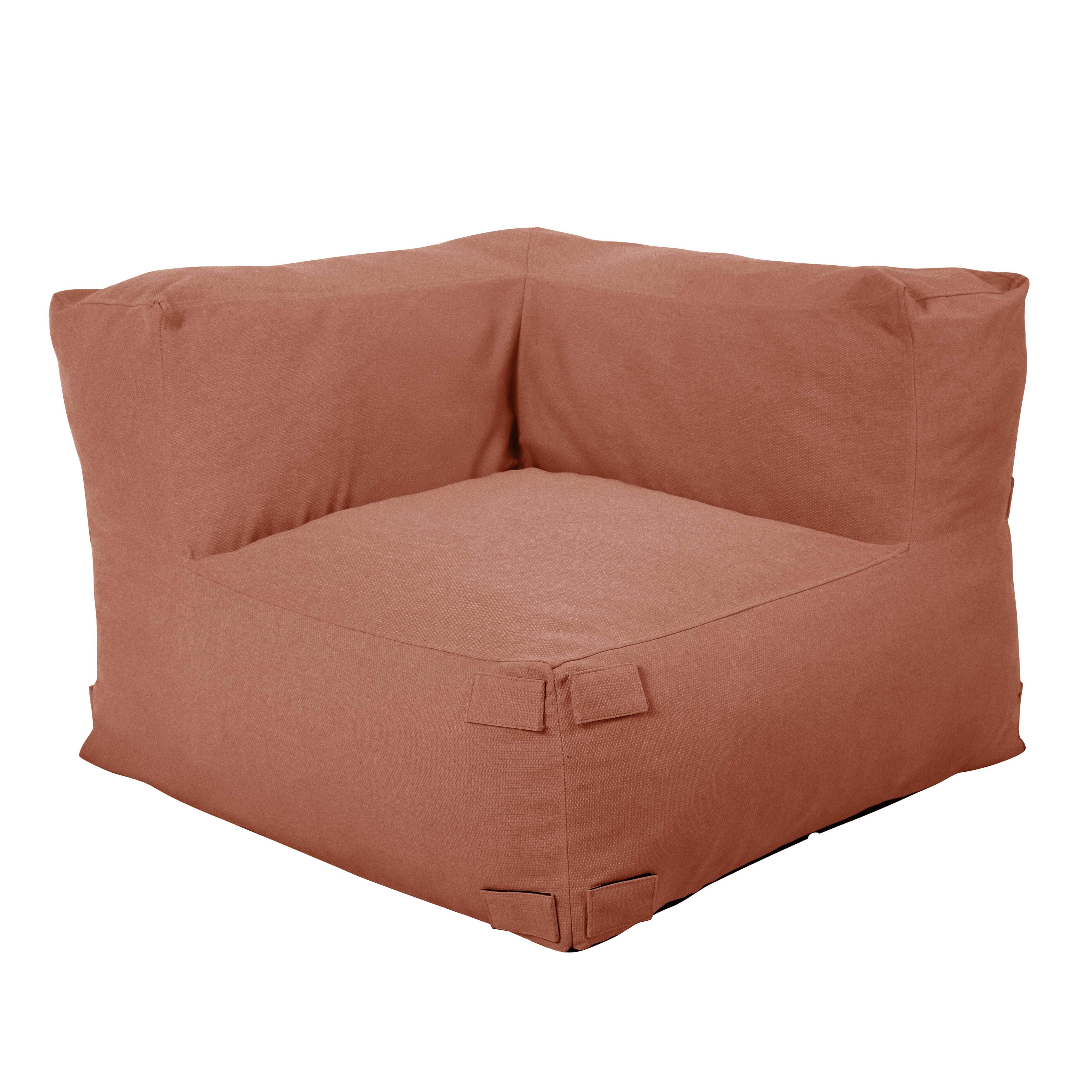 Oviala - Fauteuil d'angle pour canapé modulable terracotta Mixi - Oviala - Imagen 2