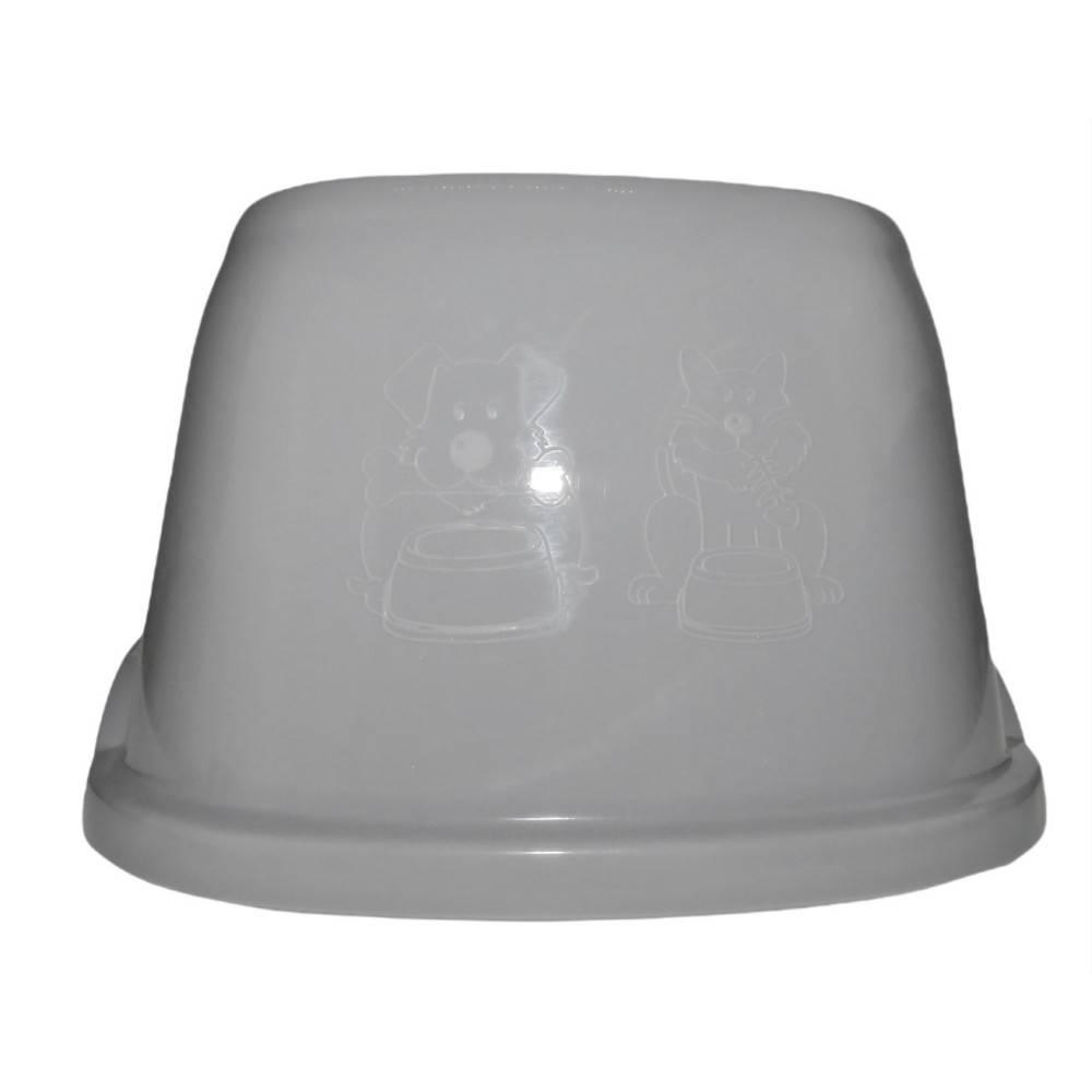 animallparadise - Ecuelle haute carrée 700 ml, gris en plastique, pour chien - Imagen 2
