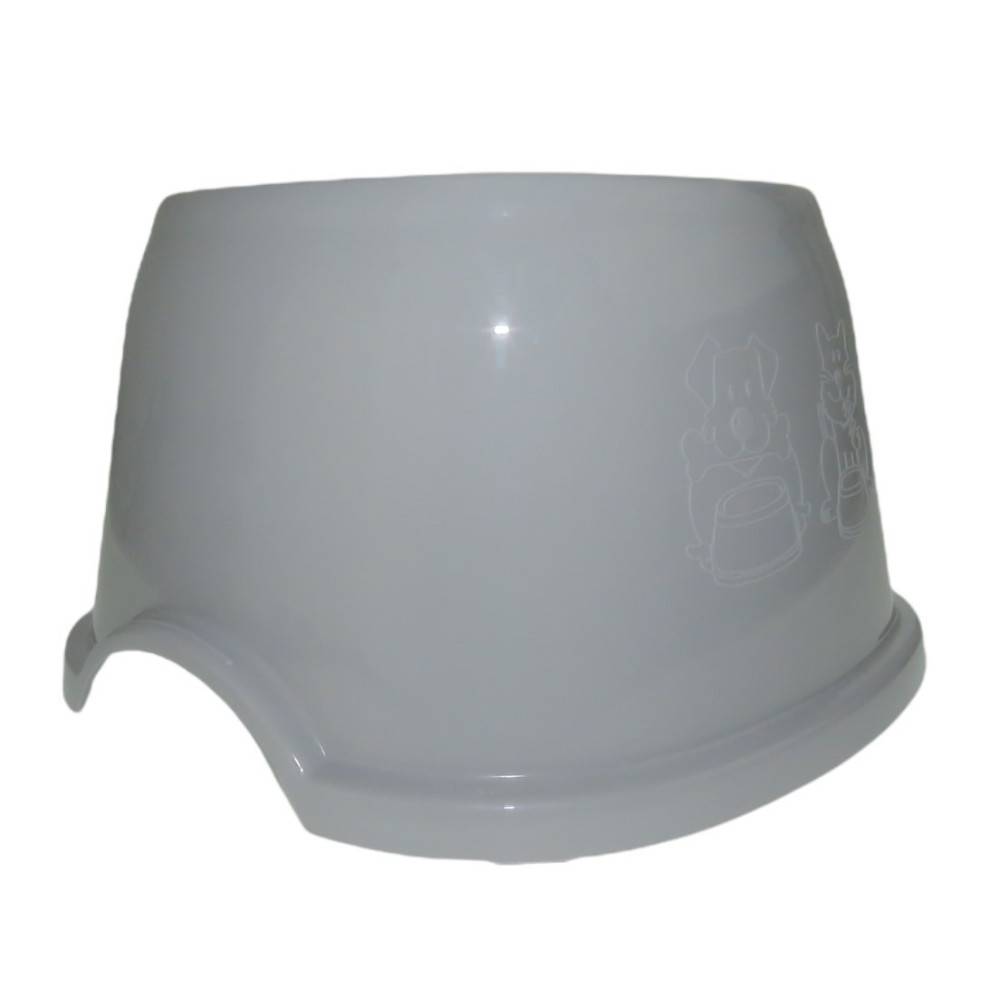animallparadise - Ecuelle haute carrée 700 ml, gris en plastique, pour chien - Imagen 4