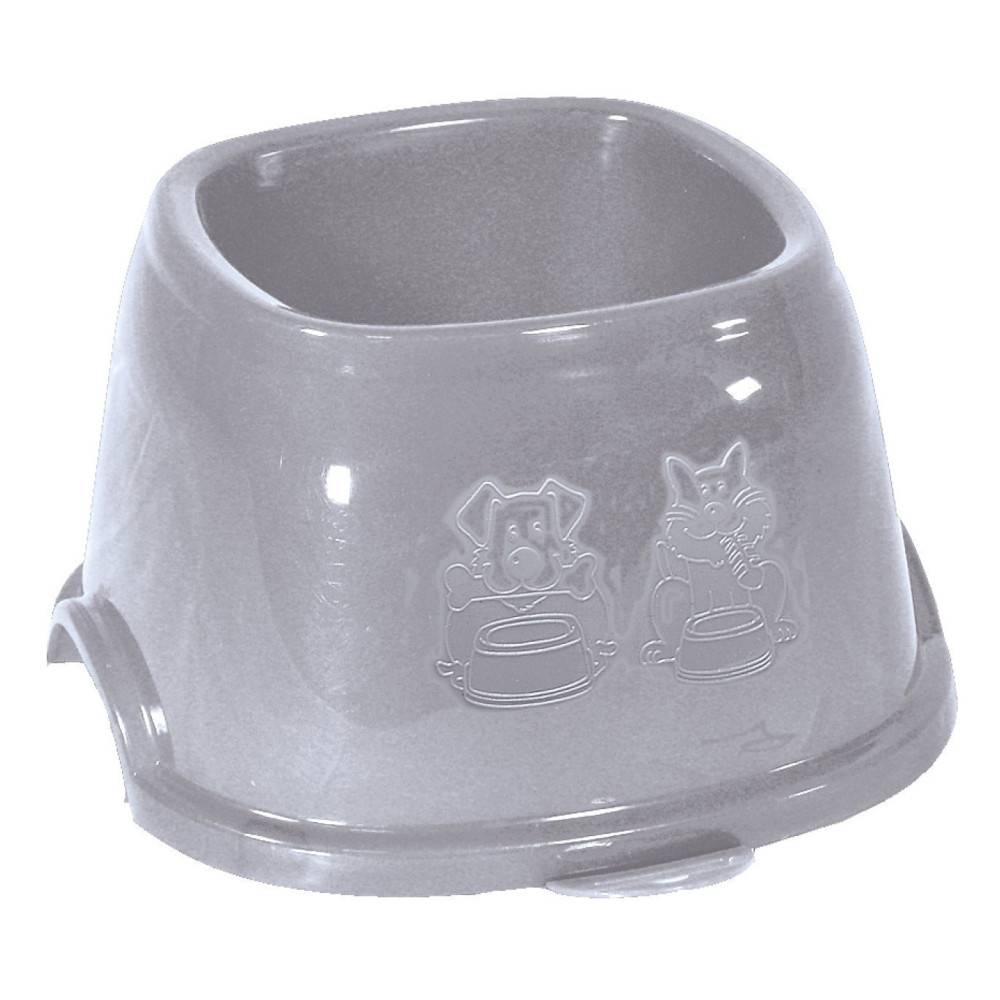animallparadise - Ecuelle haute carrée 700 ml, gris en plastique, pour chien - Imagen 5