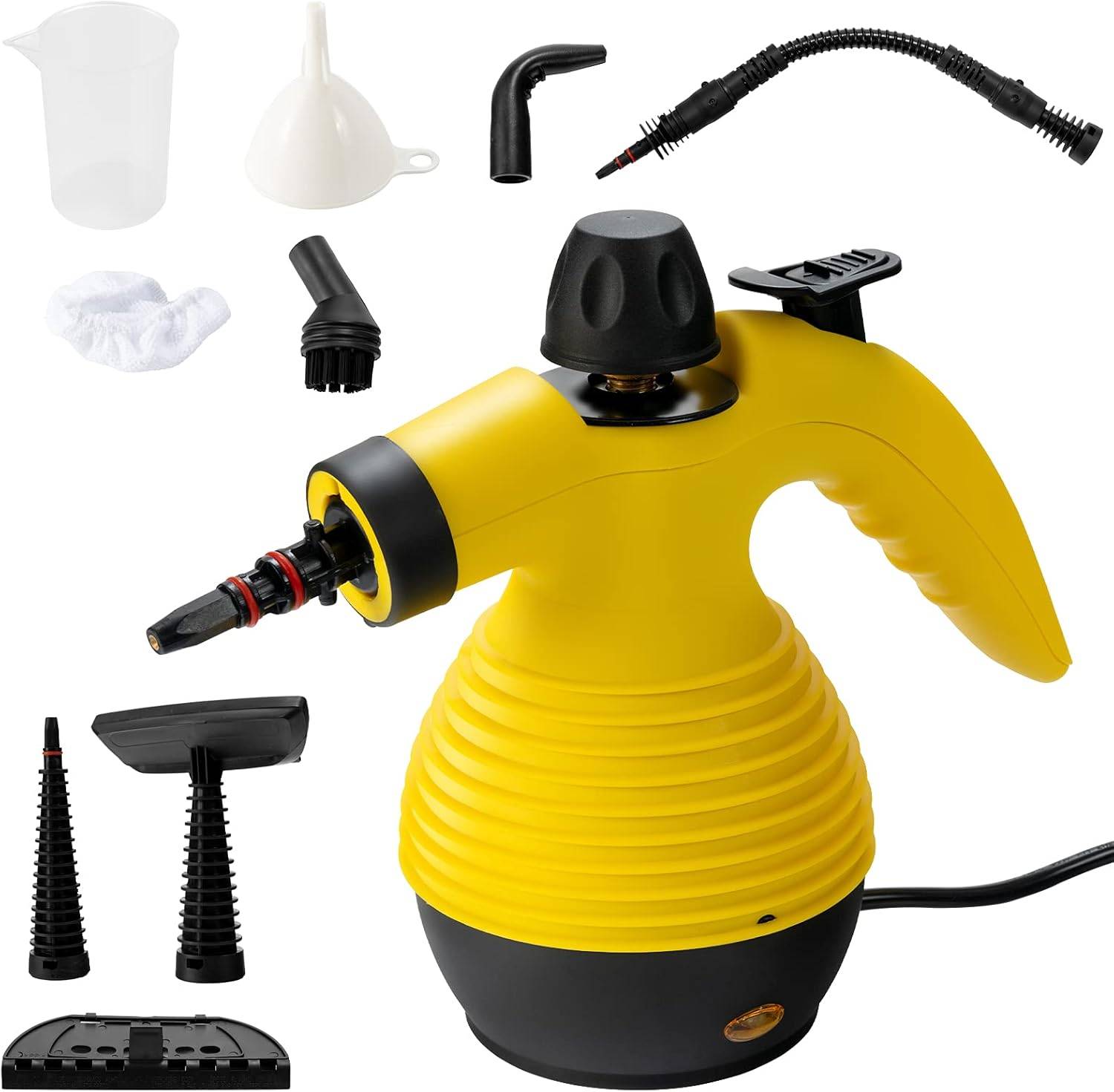 Nettoyeur vapeur à main réservoir 350 ml, 9 accessoires température : 135°-167°, 900-1050 w (jaune) - Image 1