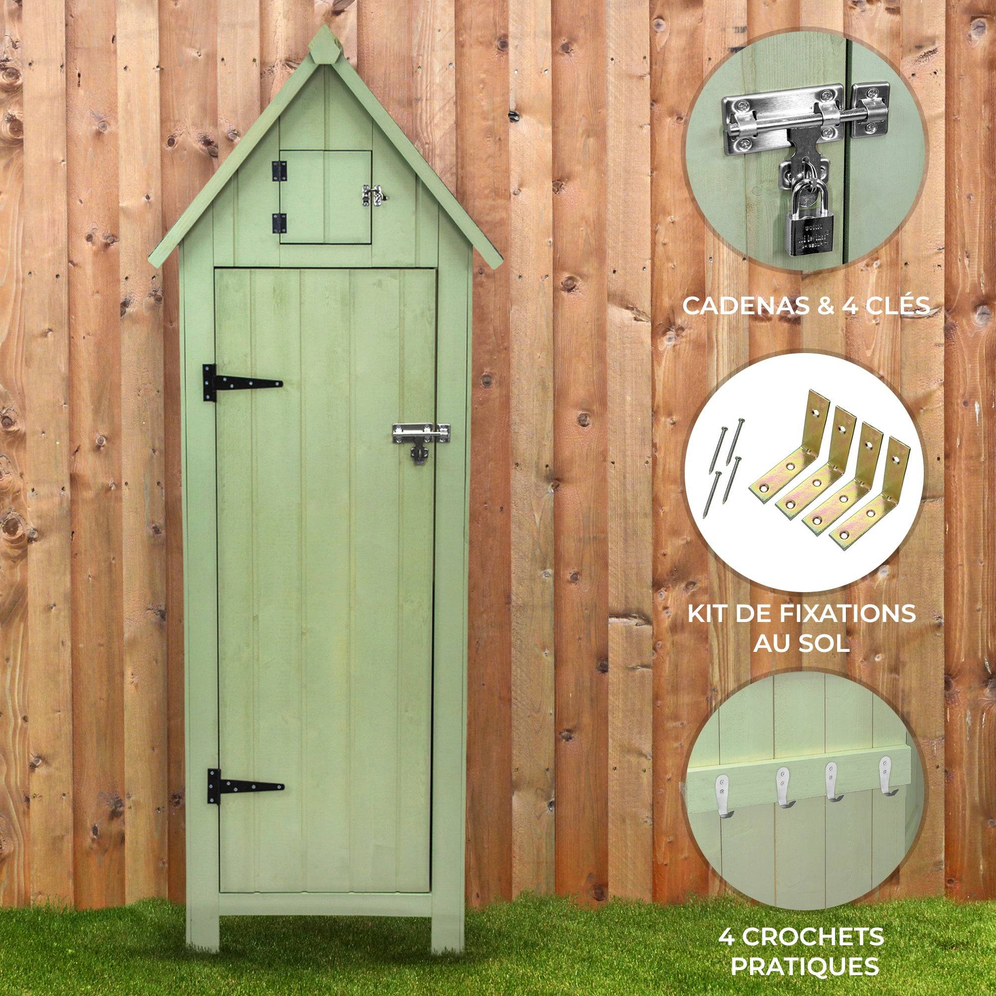 Monstershop - Abri de Jardin en Bois Vert - Imagen 2