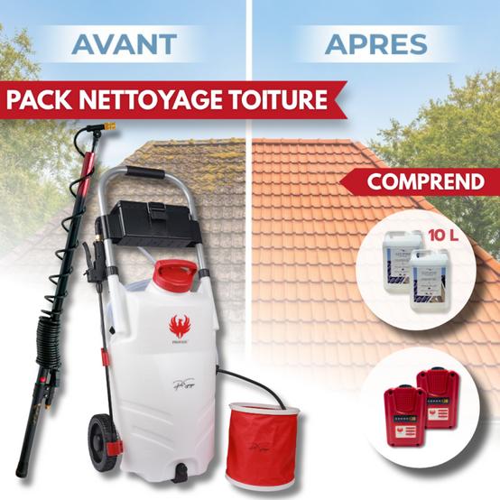 PRO SPRAYER EVO PHOENIX 2 BAT + 5,10 OU 20L ULTRA D'MOUSS + perche télescopique EVO 5.4 m - 10 L - Image 1