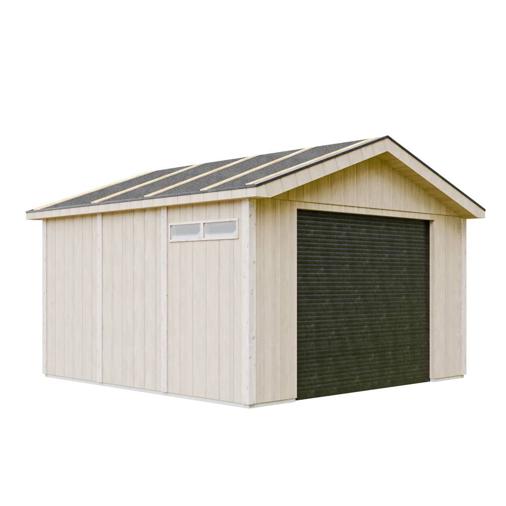 Timbela - Garage Qualité Premium 13 m² / L378xl412 cm - garage pour moto, vélos, machines de jardinage - Timbela M990B-REDWOOD RED - Image 3