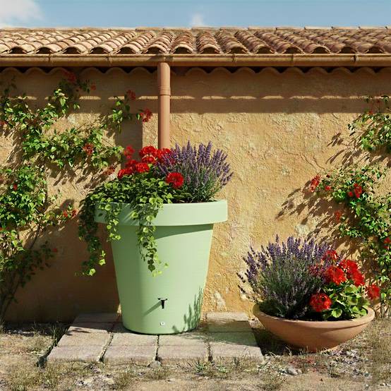 Récupérateur d'eau 2-en-1 420l lluvia + kit complet - plast'up rotomoulage - Image 3