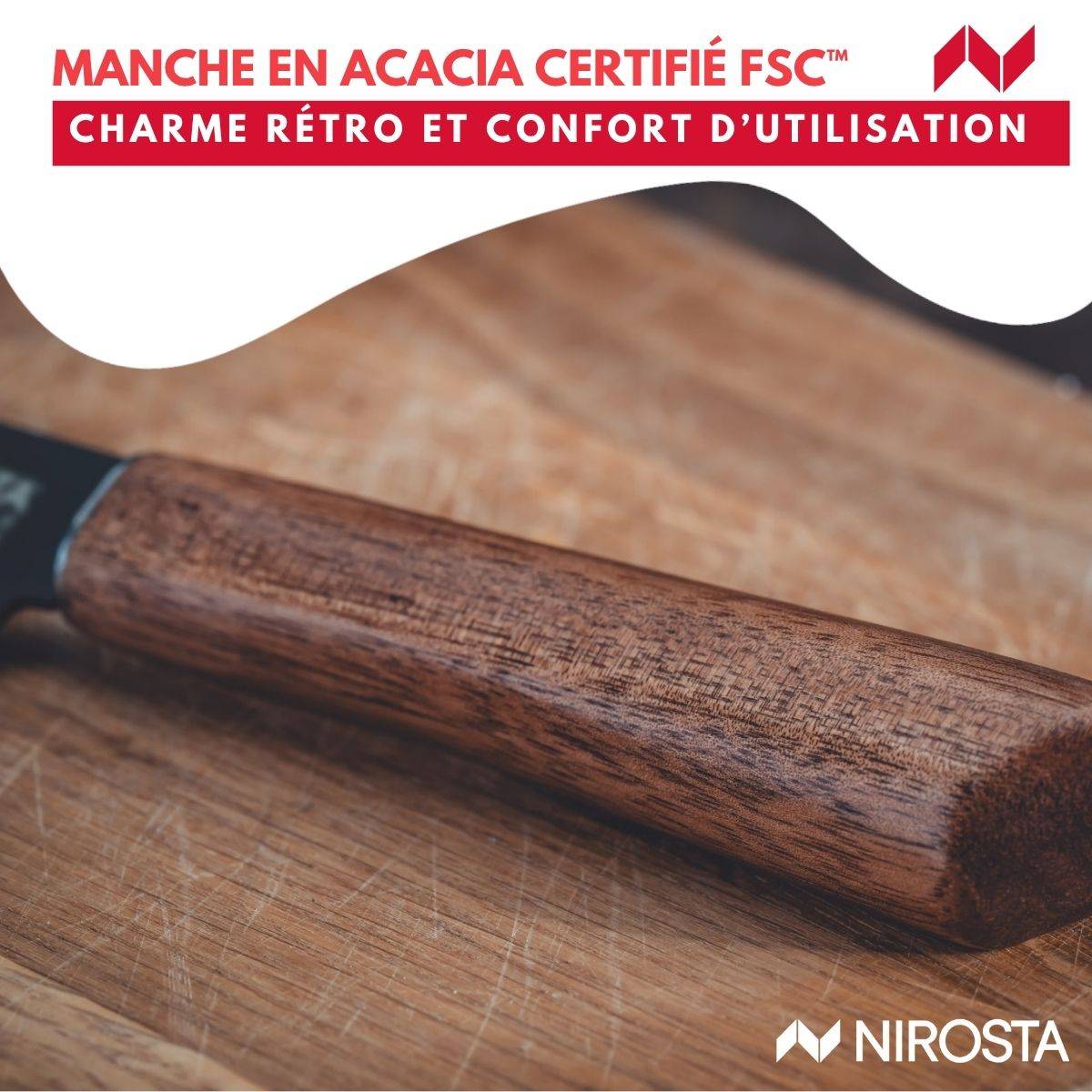 Couteau de cuisine lame crantée 24 cm Nirosta Flow - Image 6