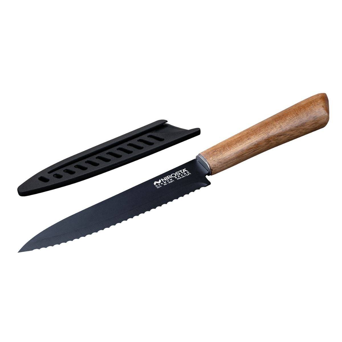 Couteau de cuisine lame crantée 24 cm Nirosta Flow - Image 1