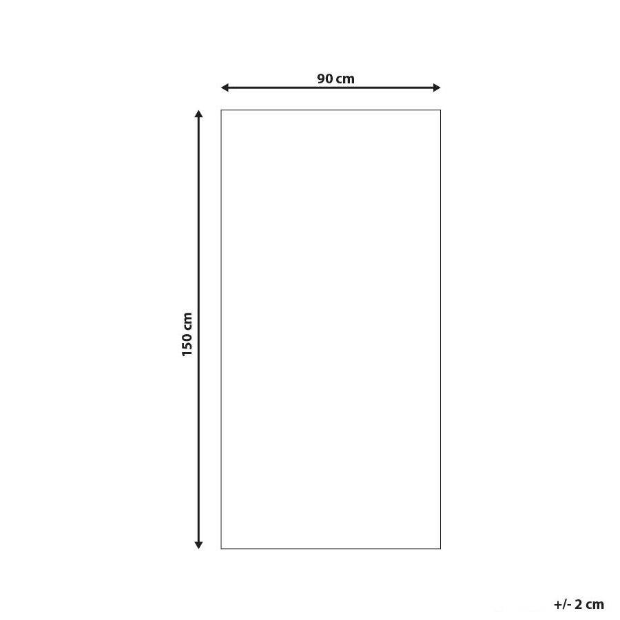 Beliani - Tapis d'Extérieur Gris Clair et Blanc en Polypropylène Motif Géométrique pour Terrasse au Style Moderne 90 x 150 cm Beliani - Imagen 3