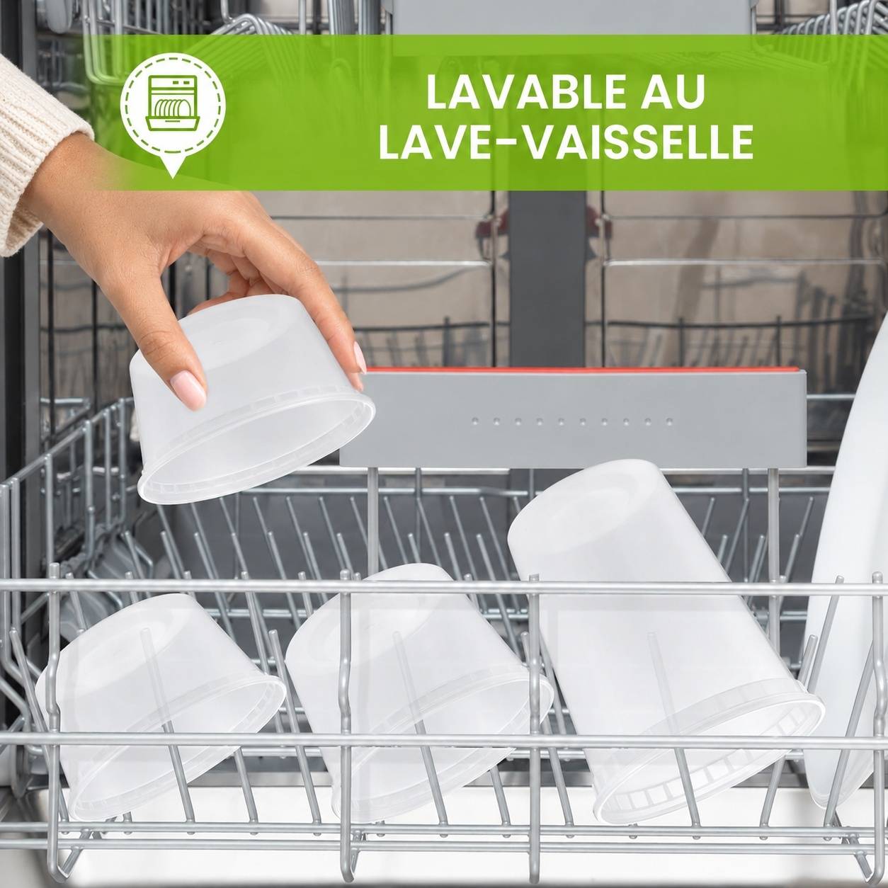 Lot de 50 Contenants Alimentaires Plastique avec Couvercles - Image 4