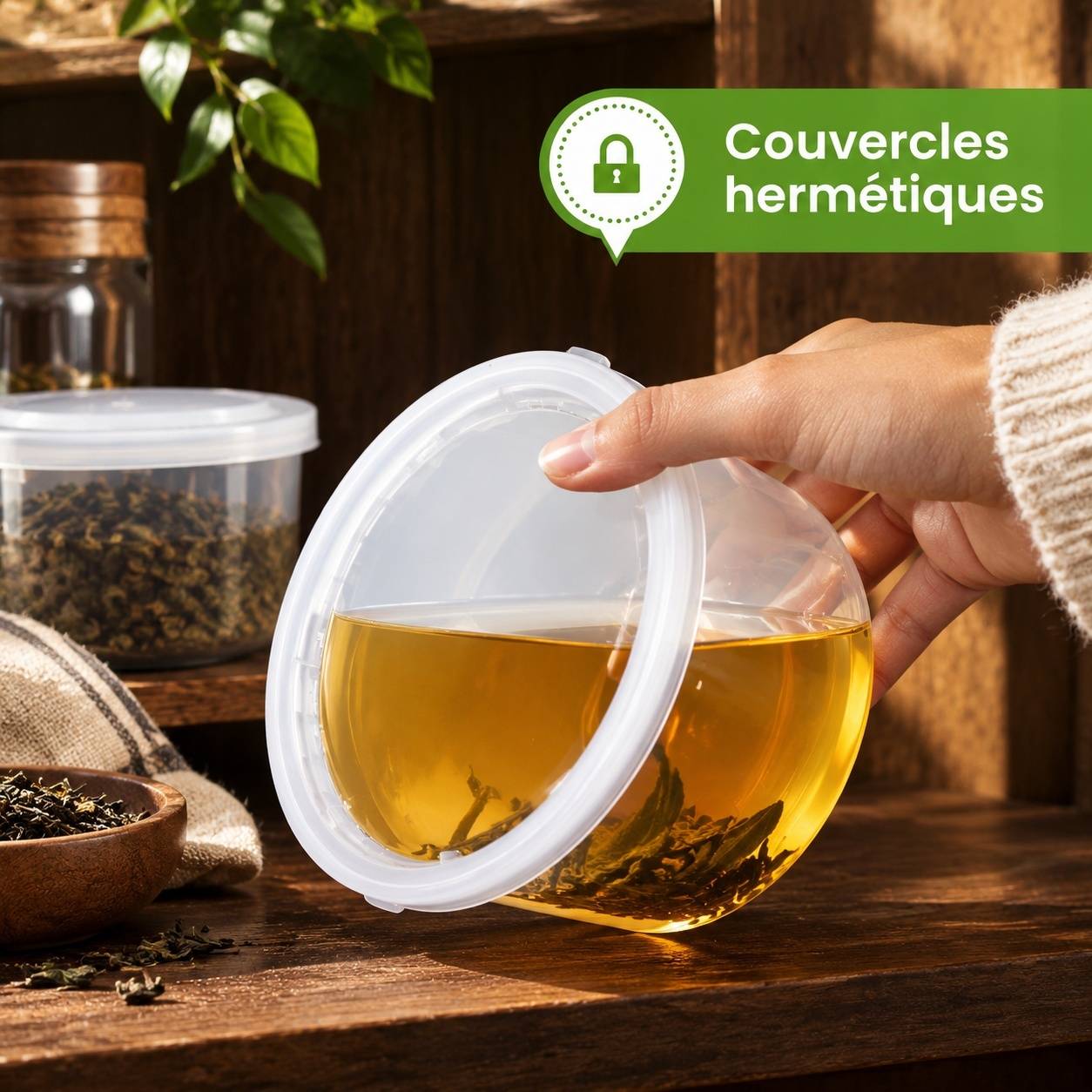 Lot de 50 Contenants Alimentaires Plastique avec Couvercles - Image 3