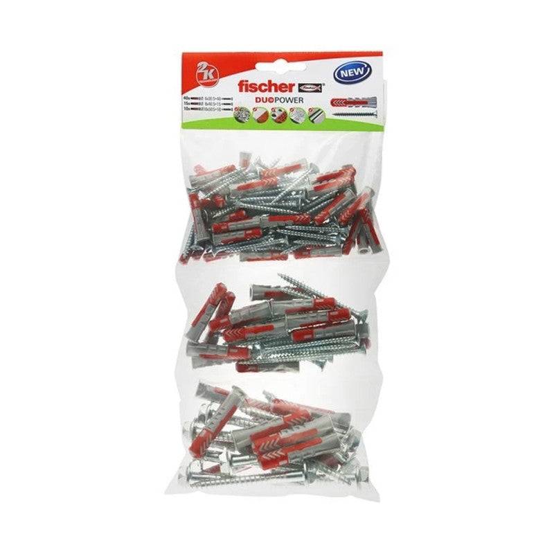 Fischer - Assortiment de 65 chevilles DUOPOWER et vis FISCHER 541179 6,8,10 S B Fischer
