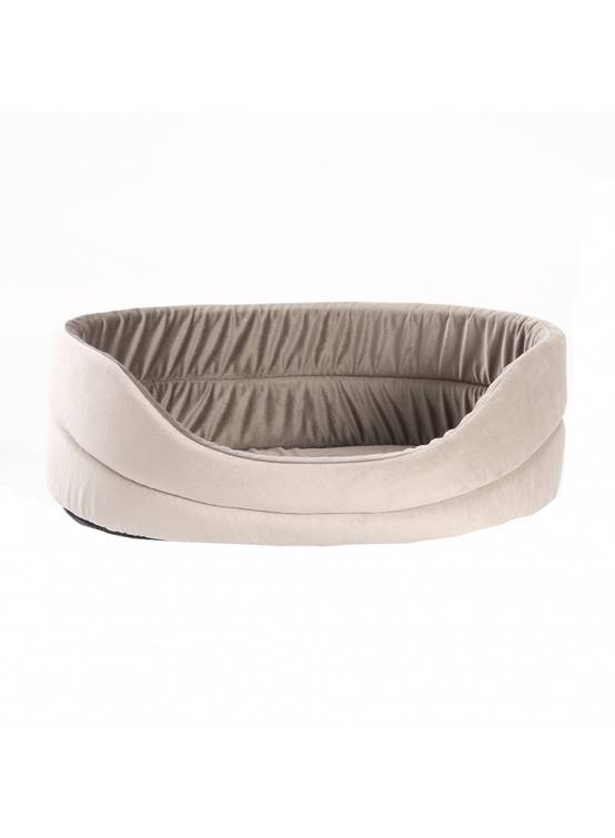 Corbeille velvet antiderapant ECRU ET TAUPE taille XXL - Mon Ami Luki - Image 2