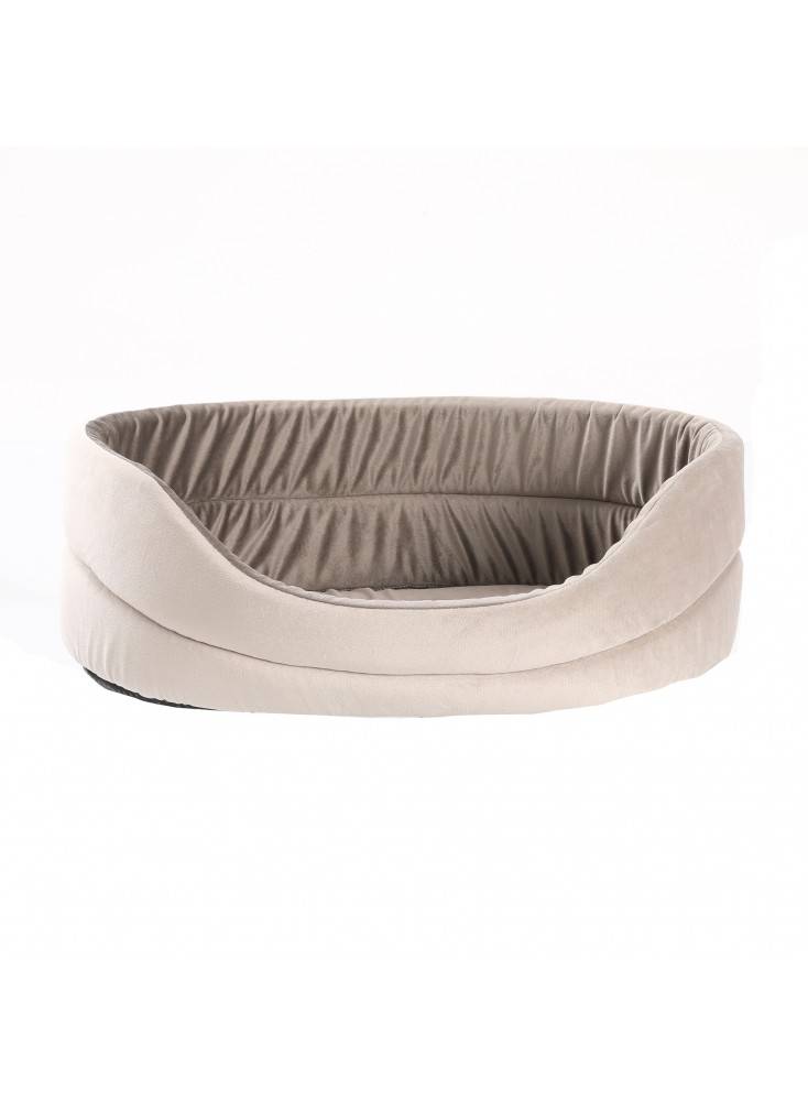 Corbeille velvet antiderapant ECRU ET TAUPE taille XXL - Mon Ami Luki - Image 2