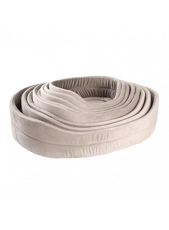 Corbeille velvet antiderapant ECRU ET TAUPE taille XXL - Mon Ami Luki - Image 3