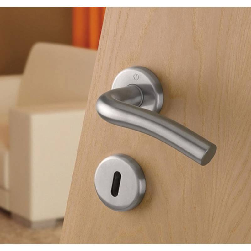 Ensemble de porte sur rosace Gent inox F9 Clé L HOPPE - E1520Z/42K/42KS - 3045466 - Imagen 3