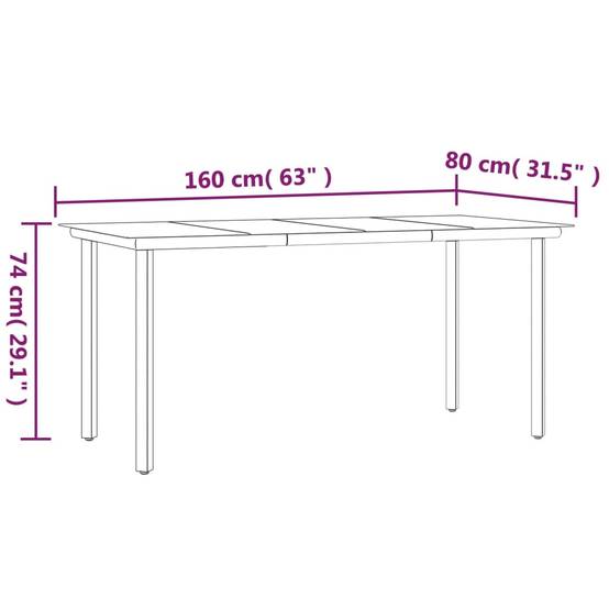 Salon de Jardin 4 Personnes Résine Noire Coussins Crème et Table 160cm – ComfortXL Outdoor Living - Image 10