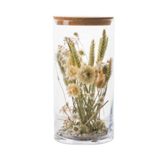Naturalys - Naturalys - Vase décoratif - Fleurs séchées - Blanc