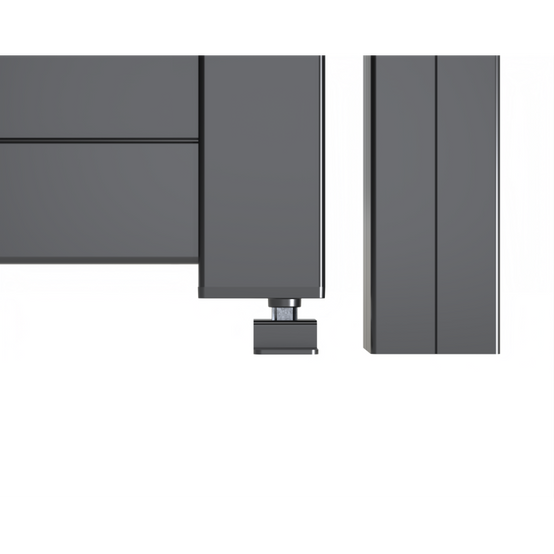 Portail battant Aluminium Plein - Largeur 3m50 - Hauteur 1m60 – Gris anthracite - Prêt à poser - Easy Clôture - Image 4