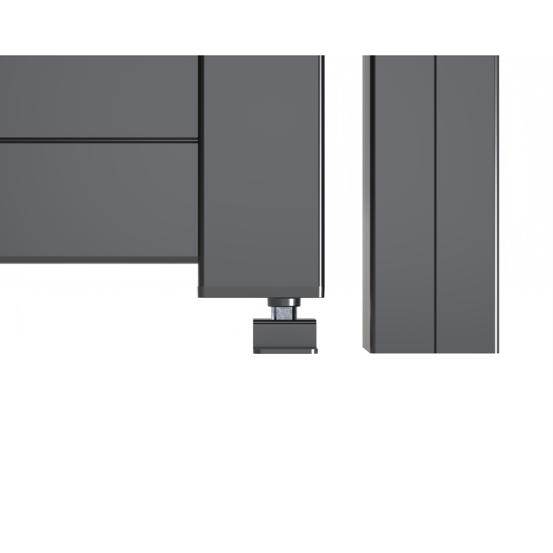 Portail battant Aluminium Plein - Largeur 3m50 - Hauteur 1m60 – Gris anthracite - Prêt à poser - Easy Clôture - Image 4