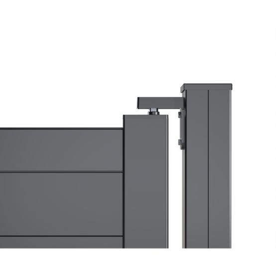 Portail battant Aluminium Plein - Largeur 3m50 - Hauteur 1m60 – Gris anthracite - Prêt à poser - Easy Clôture - Image 3
