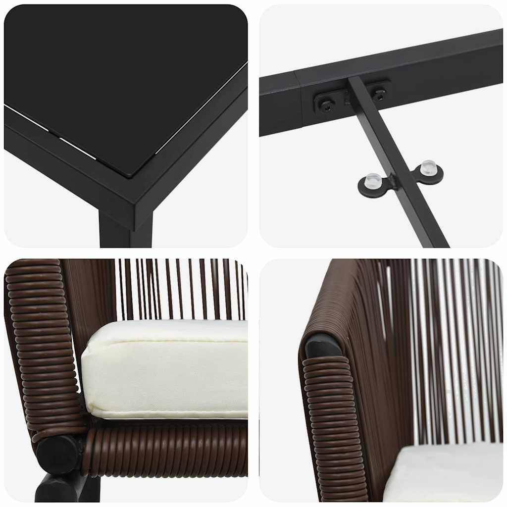 ComfortXL - Salon de Jardin 4 Places en Poly Rotin avec Coussins Déperlants Marron – ComfortXL Outdoor Living - Image 9